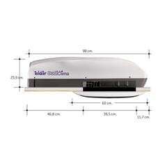 Кондиционер Telair Dualclima 8500H, охлаждение 2.46kW, обогрев 2.5kW, 220V, с вентпанелью — фото 2