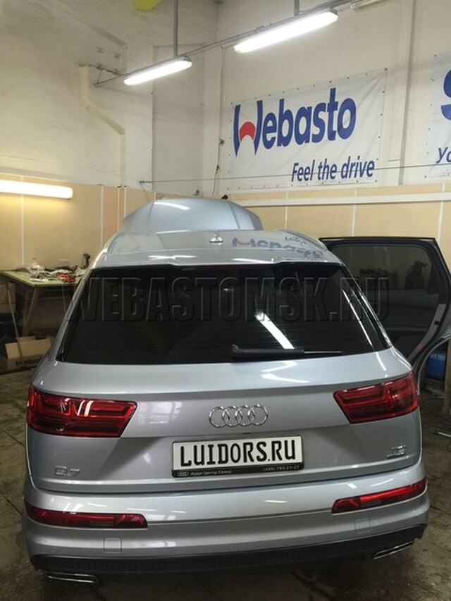 Audi Q7 II 2015 г.в. Установка Webasto Thermo Top Evo 5 (дизель 5 КВт). Управление - Pandora 5000 NEW.