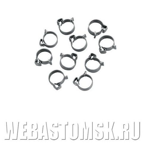 Хомут Ø10 мм зажимной, защелкивающийся (металл)