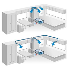 Кондиционер MobileComfort MC3000U, встраиваемый моноблок, мощность 2600Вт, питание 230B — фото 2