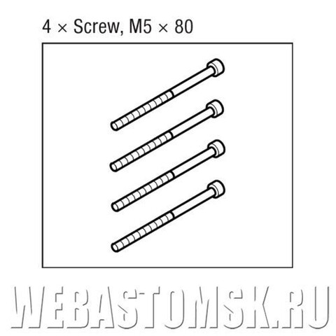 Набор винтов 4 шт. M5x80 Eberspacher Hydronic II 12В Comfort