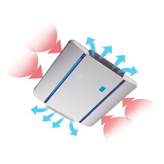 Кондиционер Telair Silent Plus 5900H охлаждение 1.7kW, обогрев 1.64 кВт, 220V, с вентпанелью — фото 4