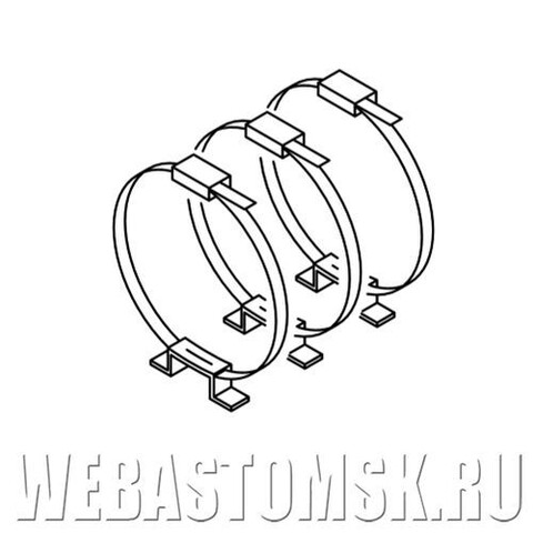 Набор из 3-х хомутов для крепления воздуховод мм Eberspacher Airtronic D5/B5