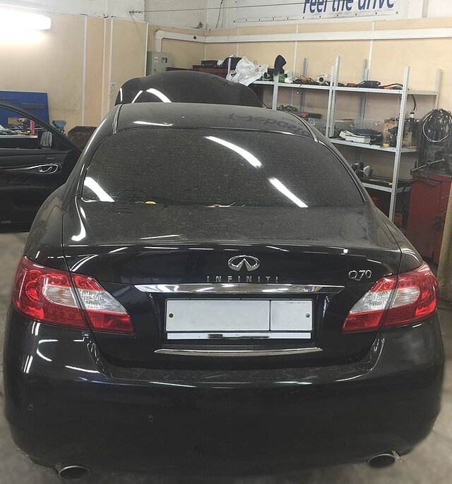 Infiniti Q70. Установка Webasto Thermo Top Evo Start. Управление-Автофон Термо.