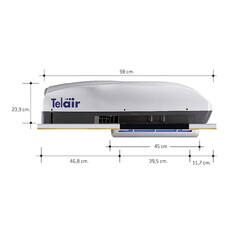 Кондиционер Telair Silent Plus 8100H охлаждение 2.4 kW, обогрев 2,4 kW, 220V, с вентпанелью — фото 3