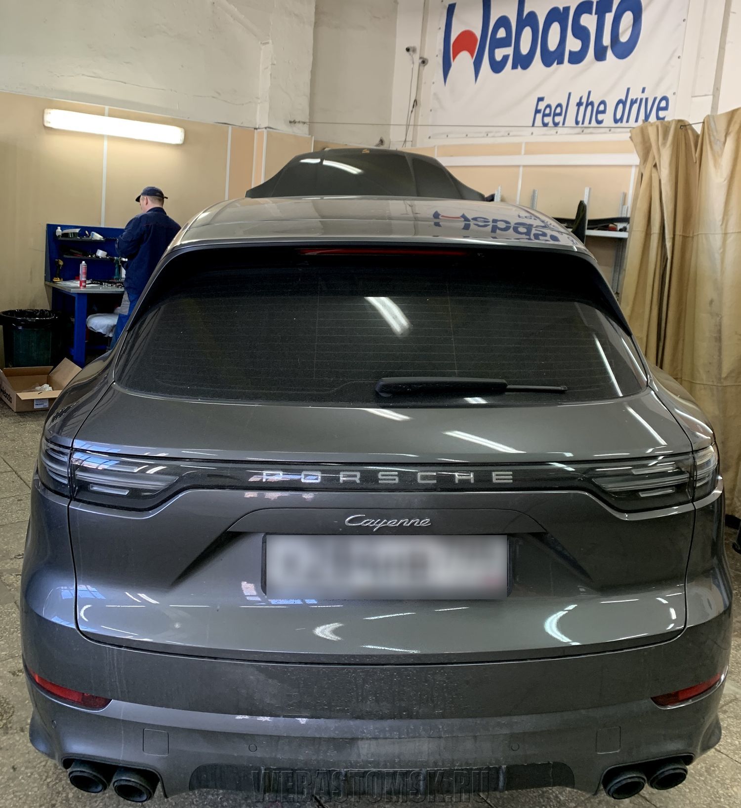 Porsche Cayenne III. Установка Webasto Thermo Top Comfort+ бензин. Управление – FanControl GSM